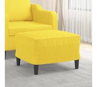 Runheo Repose-pieds en tissu jaune clair - 60 x 50 x 41 cm - Rembourré avec rembourrage en mousse - Cadre stable - Moderne - Pour salon, chambre à coucher, chambre d'enfant, canapé, table d'appoint