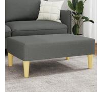Runheo Repose-pieds en tissu rembourré gris foncé - 77 x 55 x 31 cm - Tabouret moderne pour salon, canapé, comme ottoman, pouf d'appoint avec cadre stable - Peu encombrant