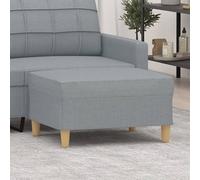 Runheo Repose-pieds gris clair rembourré en tissu 70 x 55 x 41 cm Pouf ottoman cube d'appoint moderne peu encombrant pour canapé, salon, chambre d'enfant