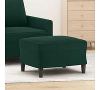 Runheo Repose-pieds rembourré en velours vert foncé - 60 x 50 x 41 cm - Pouf cube ottoman multifonctionnel pour salon, chambre à coucher et couloir, peu encombrant et moderne