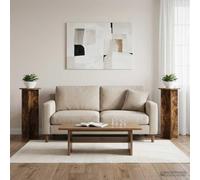 Runheo Support de Plante en Bois d'Ingénierie Chêne Fumé Ø40 x 100 cm pour Intérieur, Tuteur, Arceau, Cage, Colonne, Support Végétal pour Jardin, Terrasse ou Balcon