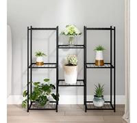Runheo Support pour Plantes en Fer Noir 83x25x80 cm Arceau Grille Potager Jardin Intérieur Extérieur Balcon Terrasse