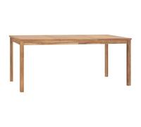 Runheo Table à dîner de Jardin en Bois de Teck Massif 180x90 cm pour terrasse Patio Veranda extérieur Robuste et Stable adaptée pour Repas Pique-Nique Camping et réunions en Plein air
