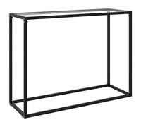 Runheo Table Console Transparente en Verre trempé 100x35x75 cm avec Acier Enduit de Poudre, Table d'appoint Multifonction pour Salon Chambre Bureau, Design Moderne et élégant
