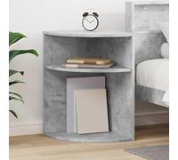 Runheo Table d'appoint Gris béton en Bois d'ingénierie 39,7 x 39,7 x 60 cm, Meuble Rangement Moderne pour Salon, Bureau, Chambre, Coin, avec tiroir et étagère Multifonction