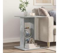 Runheo Table d'appoint Gris béton en Bois d'ingénierie 45 x 40 x 62,5 cm, Meuble Bas Moderne pour Salon, Bureau ou Chambre, Console Pratique avec Rangement, Design Industriel et