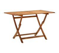 Runheo Table de Jardin Pliante en Bois d'acacia Massif 120x70 cm pour terrasse Balcon Veranda Salon Repas extérieur