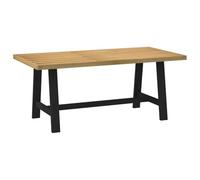 Runheo Table de Salle à Manger en Bois Massif NOAIN Grande Table rectangulaire Rustique idéale pour Repas Cuisine Salon séjour Robuste Extensible Design scandinave Moderne 180 x 90 cm