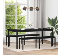 Runheo Table de Salle à Manger rectangulaire 180 x 90 cm en Bois d'ingénierie avec Cadre en métal Noir, Meuble Moderne pour Cuisine Salon séjour, Surface Pratique pour Repas Convivial