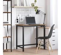 Runheo Table en Bois Ancien et Acier 100 x 50 x 76,5 cm Bureau Multifonctionnel réglable en Hauteur idéale pour étude, Travail, Gaming, Chambre d'étudiant ou Espace Professionnel