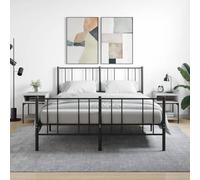Runheo Tables de Chevet 2 pcs Sonoma Gris 40x41x50 cm Bois ingénierie et Fer, Rangement tiroir Commode pour Chambre lit Salon Adulte Enfant, Design Industriel Moderne Durable