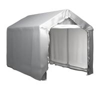 Runheo Tente de rangement 180 x 300 cm en acier gris avec matériau PE résistant aux intempéries et cadre galvanisé, idéale pour l'extérieur, rangement d'outils, vélo, poubelle, bois et métal