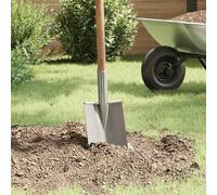 Runheo Tête de pelle argentée en acier revêtu par pulvérisation - 43 x 17 cm - Outil de jardin robuste pour creuser, terre, sable, extérieur, déneigement et aménagement paysager