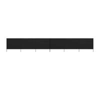 Runheo Tissu coupe-vent en tissu non tissé avec poteaux en bois - 800 x 80 cm - Noir - Pliable et imperméable - Idéal pour jardin, terrasse, balcon et extérieur - Protection contre le vent et les UV