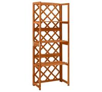 Runheo Treillis avec étagères en Bois Massif de Sapin 55x30x140 cm pour Jardin, terrasse, Support Plantes grimpantes, Vigne, Rosier, décoration extérieure, idéal pour pergola, kiosque