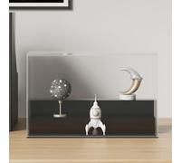Runheo Vitrine acrylique transparente 25 x 12 x 16 cm, 2 mm d'épaisseur, avec 3 niveaux, étanche à la poussière, fermée pour objet de collection, modèle, bijoux, horloge, exposition en magasin, musée