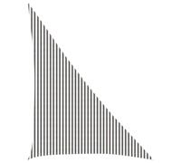 Runheo Voile d'ombre Triangulaire Gris Clair et Blanc 4 x 5 x 6,8 m HDPE avec Fixations Acier Inoxydable Protection UV pour Jardin terrasse Balcon extérieur Patio