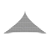 Runheo Voile d'ombre Triangulaire HDPE Anthracite et Blanc 3 x 3 x 4,2 m avec Fixation Acier Inoxydable Protection UV 90% pour terrasse Jardin Balcon extérieur