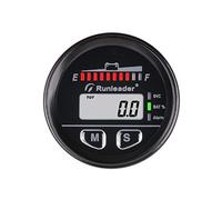Runleader RL-BI025 Indicateur Batterie Double Affichage | Barre LED & Voltmètre LCD, 12-48V pour Trojan Plomb LiFePO4 AGM Gel, Golf Chariot Élévateur Camping-Car Solaire