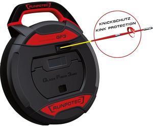 RUNPOTEC GF3, Ø 3 mm, sans compteur, outil d'insertion de câble de 20 m, pour tuyaux de 10 à 50 mm de diamètre, 1 pièce.
