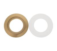 RUNROTOO 1 kit de plaque de conversion universelle pour bouton de chasse d'eau double, adaptateur de bouton-poussoir de 38 mm, joint de montage de réservoir en plastique doré pour réparation