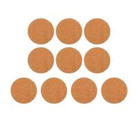 RUNROTOO 10pcs Dessous de Plante en Liège Rond Léger et Recyclable, Coussin pour Pot de Fleurs pour Jardinage et DIY, Tapis Protecteur en Liège et Film PP