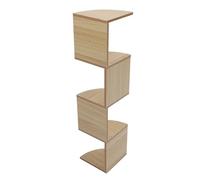 RUNROTOO 1ensemble Étagère Murale Bois Niveaux Créative Rangement Mural Angle Décoratif pour Maison Meuble de Rangement Multifonction pour Salon Bureau Chambre