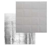 RUNROTOO 2 Protections murales 3D Anti-Collision - Panneaux en Cuir PU Auto-adhésifs de 34,5 cm - Coussin de Protection pour tête de lit, Chambre ou Salle de Jeux (Gris Clair)