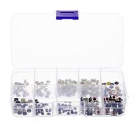 RUNROTOO 200pcs Commutateurs à Bouton Poussoir Miniatures Momentanés pour Porte-clés de Voiture, Plastique et Laiton, Tactile Sensible, Installation Facile, Remplacement Télécommande