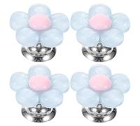 RUNROTOO 4 Pièces Bouton de Chasse D'eau Fleur pour Réservoir de