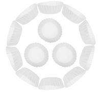 RUNROTOO 50 Caissettes à Cupcakes Résistantes Graisse en Papier Sulfurisé Blanc Antiadhésif pour Cuisson, Lot de 50 Pièces pour Pâtisserie et Cuisson Four