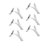 RUNROTOO 6 Pièces Limiteur de Porte Coulissante Protection Silencieuse des Panneaux Latéraux en Acier Manganèse Argenté pour Portes D'armoire pour Chambres D'garçon et Filles et