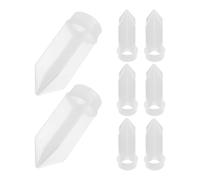 RUNROTOO 8pcs Piquets de Support en Plastique Blanc Insert en Croix pour Plantes Grimpantes, Installation Facile, Décoratif, Adaptés aux Plantes D'intérieur et Monstera