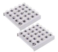 RUNROTOO Ampoules Miniatures Petite Lampe Polyvalente 2,5v Lot de 50 Culot et Verre pour Expériences Électriques et Lampes de Poche