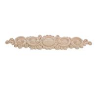 RUNROTOO Applique Sculptée en Bois Khaki, Décoration Intérieure Maison Élégante et Classique, Robuste et Facile à Installer pour Meuble et Porte D'armoire