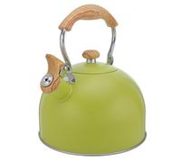 RUNROTOO Bouilloire à thé pour plaque de cuisson : Bouilloire à thé sifflante de 2,5 L/2,64 quarts - Fabriquée en acier inoxydable de qualité alimentaire avec une poignée en bois - Convient