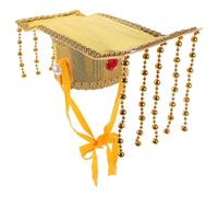 RUNROTOO Chapeau D'empereur Chinois Oriental en Carton Léger Or, Facile à Porter, Style Traditionnel pour Cosplay et Prises de Photos Quotidien