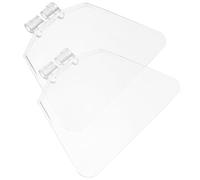 RUNROTOO Couvre-Œillets de Banc 2 Pièces 4 Pouces en Plastique Transparent pour Meuleuse d'Angle Protection Étincelles et Poussières Adapté aux Travaux de Meulage et Bricolage