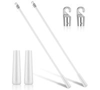RUNROTOO D'inclinaison Accessoires pour Rideaux Tamisants pour Stores Vénitiens Lot de 2 en Fibre de Verre Blanc, Résistantes et Simples, pour Bureau ou Maison