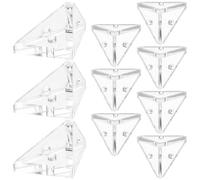 RUNROTOO Équerres Triangulaires Renfort d'angle Polyvalent en Acrylique Lot de 10 Vis et Écrous, Fixation Cadre Facile pour Étagère