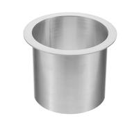 RUNROTOO Œillet Rond pour Goulotte à Déchets Acier Inoxydable Cuisine | Design Encastré, Entretien Facile et Résistance à Corrosion, Usage Maison ou Professionnel, Argenté