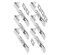 RUNROTOO Loquet de Porte Caché en Acier Inoxydable 304, Boulon de Verrouillage Dissimulé 6 Pouces pour Portes Coulissantes, Installation Encastrée, Lot de 6 Pièces pour Espaces Publics