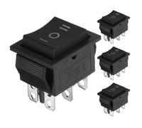 RUNROTOO Lot de 4 interrupteurs à bascule pour générateur portable - Interrupteur électrique à bascule 3 positions 6 broches pour générateur Gasonline, idéal pour une utilisation en extérieur