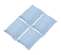 RUNROTOO Lot de 4 Paquet de Charbon de Bambou Perforés pour Purificateur D'air, Absorbeur D'humidité Naturel en Tissu Lin pour Maison et Voiture, Élimine Odeurs et Purifie L'air
