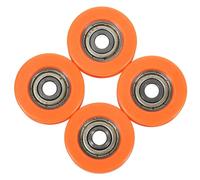 RUNROTOO Lot de 4 Poulies à Rouleaux en Pom pour Portes Coulissantes, Structure Robuste, de Friction, Roues à Gorge en U Adaptées pour Armoires et Tiroirs