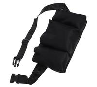 RUNROTOO Paquet Banane en Tissu Oxford Noir Ceinture de Paquet à Outils Portable pour Rangement Protecteur de Bouteilles D'huile de Massage et Lotion