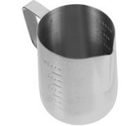 RUNROTOO Pichet Poignée Ergonomique en Acier Inoxydable 600ml à Mousser pour Usage Quotidien et Art Latte, pour Mousse de Lait à Domicile