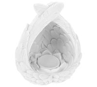 RUNROTOO Plateau de Rangement Décoratif Motif Plume Blanc en Résine Plateau à Collier Créatif et Unique pour Décoration de Bureau Cuisine