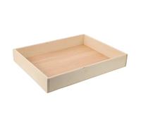RUNROTOO Plateau Décoratif de Jardin Zen Japonerie en Bois Beige, Mini Plateau pour Bureau, Outil de Contemplation et Relaxation Grain Élégant, Installation Intuitive pour Espace Zen