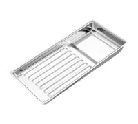 RUNROTOO Plateau Rectangulaire pour Outils de Manucure et Organisation Rapide en Acier Inoxydable et Instruments de pour Salon de Manucure